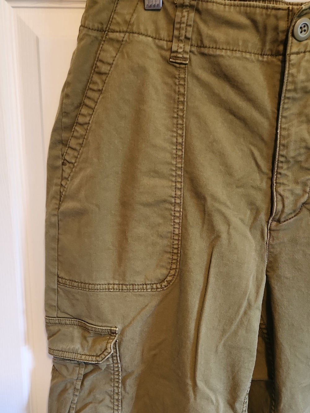 Old Navy High Rise OG Chino Ankle Pants Green - Picture 2 of 4